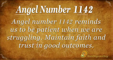 1142 Angel Number Meaning